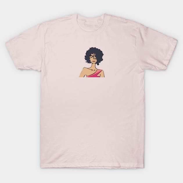 Brunette Girl Portrait T-Shirt by masha